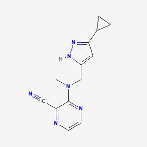 3-[[(5-cyclopropyl-1H-pyrazol-3-yl)methyl](methyl)amino]-2-pyrazinecarbonitrile