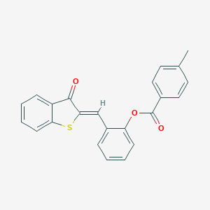 [2-[(Z)-(3-oxo-1-benzothiophen-2-ylidene)methyl]phenyl] 4-methylbenzoate