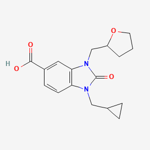 1-(cyclopropylmethyl)-2-oxo-3-(tetrahydrofuran-2-ylmethyl)-2,3-dihydro-1H-benzimidazole-5-carboxylic acid