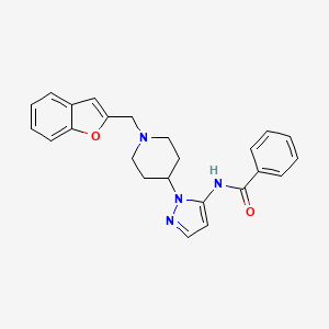 N-{1-[1-(1-benzofuran-2-ylmethyl)-4-piperidinyl]-1H-pyrazol-5-yl}benzamide