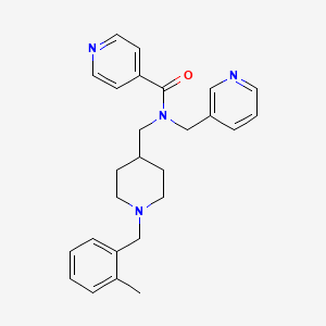 N-{[1-(2-methylbenzyl)-4-piperidinyl]methyl}-N-(3-pyridinylmethyl)isonicotinamide