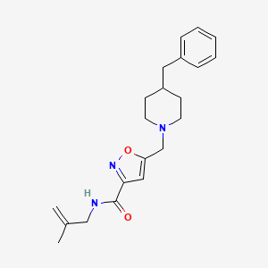 5-[(4-benzylpiperidin-1-yl)methyl]-N-(2-methylprop-2-enyl)-1,2-oxazole-3-carboxamide