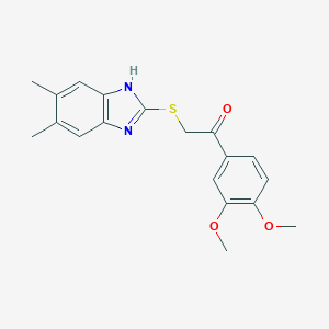 1-(3,4-dimethoxyphenyl)-2-[(5,6-dimethyl-1H-benzimidazol-2-yl)sulfanyl]ethanone