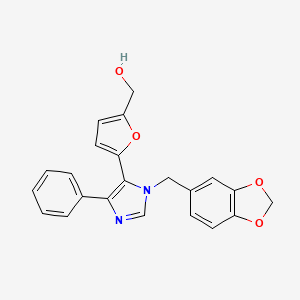 {5-[1-(1,3-benzodioxol-5-ylmethyl)-4-phenyl-1H-imidazol-5-yl]-2-furyl}methanol