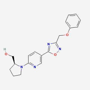 ((2S)-1-{5-[3-(phenoxymethyl)-1,2,4-oxadiazol-5-yl]-2-pyridinyl}-2-pyrrolidinyl)methanol