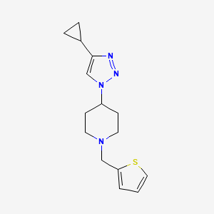 4-(4-Cyclopropyltriazol-1-yl)-1-(thiophen-2-ylmethyl)piperidine