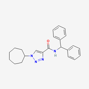 molecular formula C23H26N4O B3785542 N-benzhydryl-1-cycloheptyltriazole-4-carboxamide 