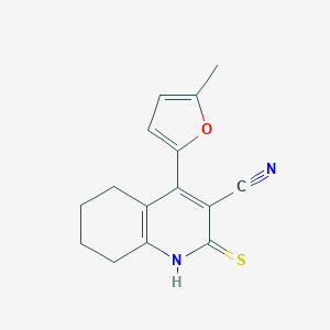 molecular formula C15H14N2OS B378555 4-(5-methylfuran-2-yl)-2-sulfanylidene-5,6,7,8-tetrahydro-1H-quinoline-3-carbonitrile CAS No. 332050-49-4
