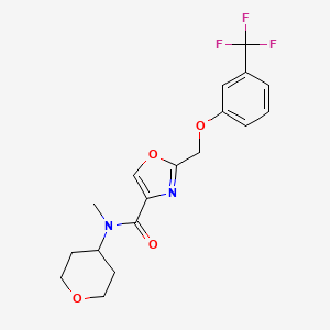 N-methyl-N-(tetrahydro-2H-pyran-4-yl)-2-{[3-(trifluoromethyl)phenoxy]methyl}-1,3-oxazole-4-carboxamide