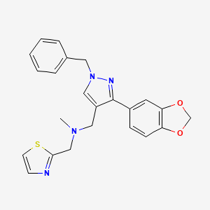 1-[3-(1,3-benzodioxol-5-yl)-1-benzyl-1H-pyrazol-4-yl]-N-methyl-N-(1,3-thiazol-2-ylmethyl)methanamine