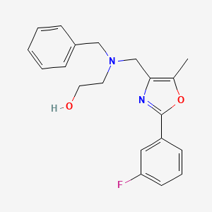 2-[Benzyl-[[2-(3-fluorophenyl)-5-methyl-1,3-oxazol-4-yl]methyl]amino]ethanol