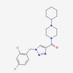 1-{[1-(2-chloro-4-fluorobenzyl)-1H-1,2,3-triazol-4-yl]carbonyl}-4-cyclohexylpiperazine