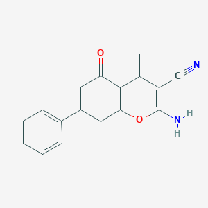 2-Amino-4-methyl-5-oxo-7-phenyl-5,6,7,8-tetrahydro-4H-chromene-3-carbonitrile