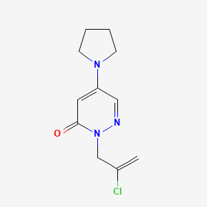 molecular formula C11H14ClN3O B3785608 2-(2-chloro-2-propen-1-yl)-5-(1-pyrrolidinyl)-3(2H)-pyridazinone 