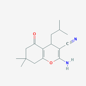 2-amino-4-isobutyl-7,7-dimethyl-5-oxo-5,6,7,8-tetrahydro-4H-chromene-3-carbonitrile