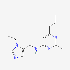 N-[(1-ethyl-1H-imidazol-5-yl)methyl]-2-methyl-6-propylpyrimidin-4-amine