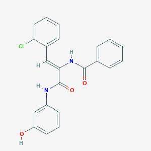 N-{2-(2-chlorophenyl)-1-[(3-hydroxyanilino)carbonyl]vinyl}benzamide