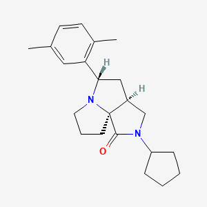 (3aS*,5S*,9aS*)-2-cyclopentyl-5-(2,5-dimethylphenyl)hexahydro-7H-pyrrolo[3,4-g]pyrrolizin-1(2H)-one