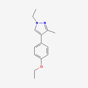 molecular formula C14H18N2O B3785723 4-(4-ethoxyphenyl)-1-ethyl-3-methyl-1H-pyrazole 