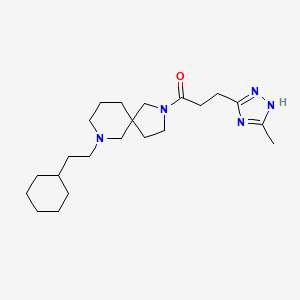 7-(2-cyclohexylethyl)-2-[3-(5-methyl-4H-1,2,4-triazol-3-yl)propanoyl]-2,7-diazaspiro[4.5]decane