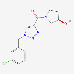 molecular formula C14H15ClN4O2 B3785748 (3R)-1-{[1-(3-chlorobenzyl)-1H-1,2,3-triazol-4-yl]carbonyl}-3-pyrrolidinol 