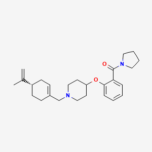 [2-[1-[[(4S)-4-prop-1-en-2-ylcyclohexen-1-yl]methyl]piperidin-4-yl]oxyphenyl]-pyrrolidin-1-ylmethanone