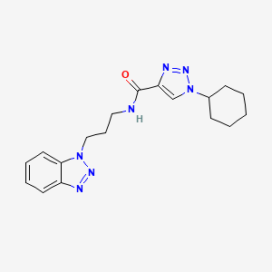 N-[3-(1H-1,2,3-benzotriazol-1-yl)propyl]-1-cyclohexyl-1H-1,2,3-triazole-4-carboxamide