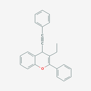 molecular formula C25H20O B378578 3-ethyl-2-phenyl-4-(2-phenylethynyl)-4H-chromene CAS No. 326029-44-1