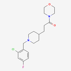 3-[1-[(2-Chloro-4-fluorophenyl)methyl]piperidin-4-yl]-1-morpholin-4-ylpropan-1-one