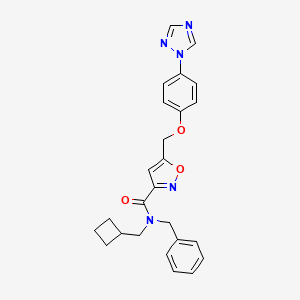 N-benzyl-N-(cyclobutylmethyl)-5-{[4-(1H-1,2,4-triazol-1-yl)phenoxy]methyl}-3-isoxazolecarboxamide