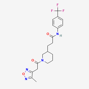 3-{1-[(4-methyl-1,2,5-oxadiazol-3-yl)acetyl]-3-piperidinyl}-N-[4-(trifluoromethyl)phenyl]propanamide