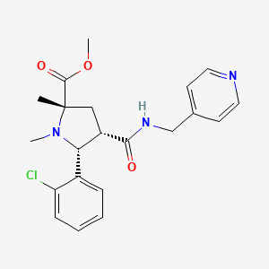 molecular formula C21H24ClN3O3 B3785825 methyl (2S,4S,5R)-5-(2-chlorophenyl)-1,2-dimethyl-4-(pyridin-4-ylmethylcarbamoyl)pyrrolidine-2-carboxylate 