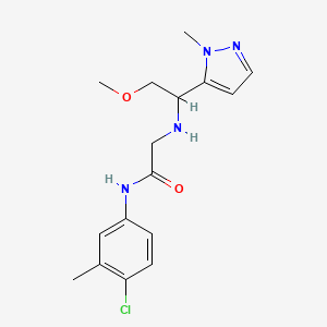 N-(4-chloro-3-methylphenyl)-2-{[2-methoxy-1-(1-methyl-1H-pyrazol-5-yl)ethyl]amino}acetamide