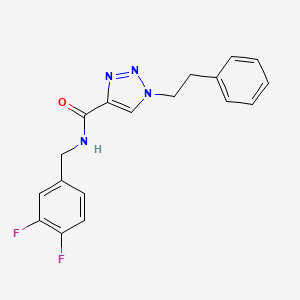 molecular formula C18H16F2N4O B3785836 N-(3,4-difluorobenzyl)-1-(2-phenylethyl)-1H-1,2,3-triazole-4-carboxamide 