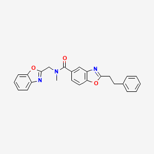 N-(1,3-benzoxazol-2-ylmethyl)-N-methyl-2-(2-phenylethyl)-1,3-benzoxazole-5-carboxamide