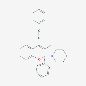 molecular formula C29H27NO B378587 1-(3-Methyl-2-phenyl-4-phenylethynyl-2H-chromen-2-yl)-piperidine CAS No. 5546-72-5