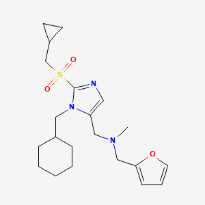 ({1-(cyclohexylmethyl)-2-[(cyclopropylmethyl)sulfonyl]-1H-imidazol-5-yl}methyl)(2-furylmethyl)methylamine