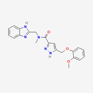 N-(1H-benzimidazol-2-ylmethyl)-5-[(2-methoxyphenoxy)methyl]-N-methyl-1H-pyrazole-3-carboxamide