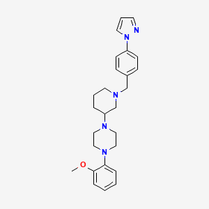 1-(2-methoxyphenyl)-4-{1-[4-(1H-pyrazol-1-yl)benzyl]-3-piperidinyl}piperazine