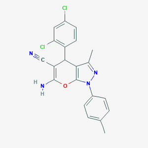 6-amino-4-(2,4-dichlorophenyl)-3-methyl-1-(4-methylphenyl)-4H-pyrano[2,3-c]pyrazole-5-carbonitrile