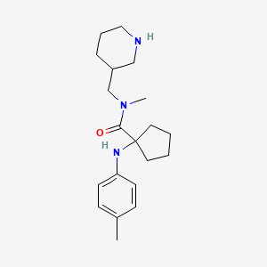 N-methyl-1-[(4-methylphenyl)amino]-N-(piperidin-3-ylmethyl)cyclopentanecarboxamide