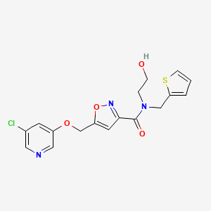 5-{[(5-chloro-3-pyridinyl)oxy]methyl}-N-(2-hydroxyethyl)-N-(2-thienylmethyl)-3-isoxazolecarboxamide