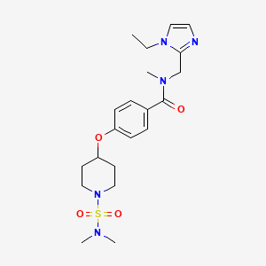 4-({1-[(dimethylamino)sulfonyl]-4-piperidinyl}oxy)-N-[(1-ethyl-1H-imidazol-2-yl)methyl]-N-methylbenzamide