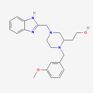 2-[4-(1H-benzimidazol-2-ylmethyl)-1-(3-methoxybenzyl)-2-piperazinyl]ethanol