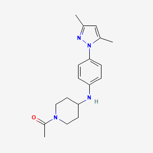 1-[4-[4-(3,5-Dimethylpyrazol-1-yl)anilino]piperidin-1-yl]ethanone