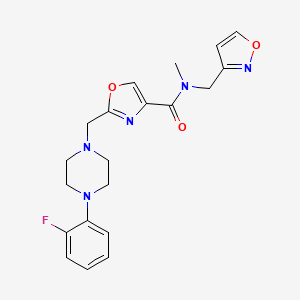 2-{[4-(2-fluorophenyl)-1-piperazinyl]methyl}-N-(3-isoxazolylmethyl)-N-methyl-1,3-oxazole-4-carboxamide