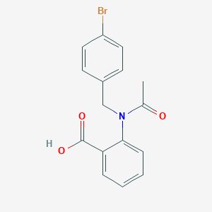 molecular formula C16H14BrNO3 B378600 2-[Acetyl(4-bromobenzyl)amino]benzoic acid 