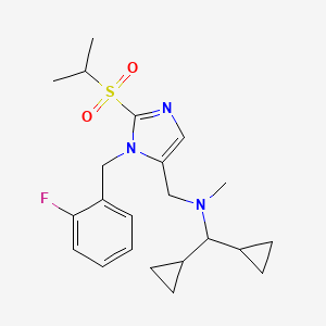 (dicyclopropylmethyl){[1-(2-fluorobenzyl)-2-(isopropylsulfonyl)-1H-imidazol-5-yl]methyl}methylamine