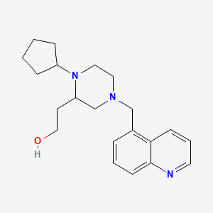 2-[1-cyclopentyl-4-(5-quinolinylmethyl)-2-piperazinyl]ethanol