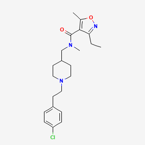 N-[[1-[2-(4-chlorophenyl)ethyl]piperidin-4-yl]methyl]-3-ethyl-N,5-dimethyl-1,2-oxazole-4-carboxamide